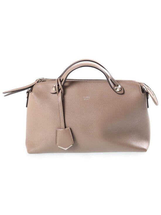 Fendi Handbags - Fendi by the Way Medium 2-Way Shoulder Bag Greige Leather Silver